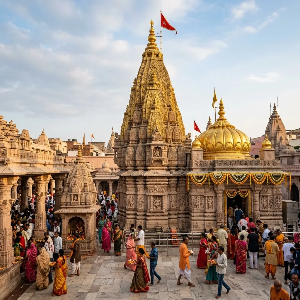 Kashi Vishwanath temple golden spire in Varanasi